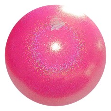Мяч для художественной гимнастики Pastorelli New Generation GLITTER HV FIG, d=18 см, розовый