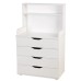 Комод со стеллажом Polini kids Simple 2581, 467х804х1367 мм, белый