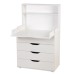 Комод со стеллажом Polini kids Simple 2581, 467х804х1367 мм, белый