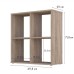 Стеллаж Polini Home Smart, 4 секции, цвет дуб
