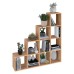 Стеллаж каскадный Polini Home Smart, 10 секций, цвет дуб крафт золотой