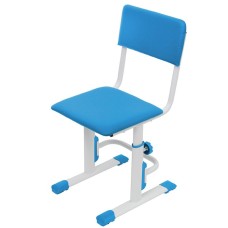 Стул для школьника регулируемый Polini kids City / Polini kids Smart L, цвет белый-синий