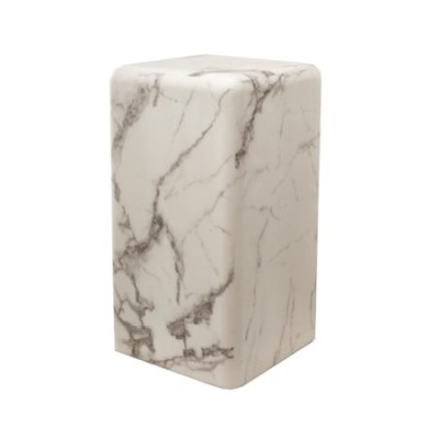 Приставной столик Pols Potten Pillar marble white S
