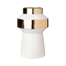 Ваза Pols Potten Object White And Gold M