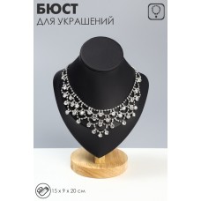 Бюст для украшений QF «Треугольная форма», 15×9×20 см, h=20, чёрный