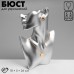 Бюст для украшений QF, пол-лица, отверстие под серьгу, 18×5×26, цвет серебро