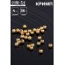 Кримп (зажимная бусина) СМ-434-1 (набор 30 шт.), 4мм, цвет золото