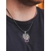 Кулон мужской «Волк» защитник, цвет чернёное серебро на чёрном шнурке, 40 см
