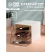 Органайзер для хранения BASIC, многоуровневый, 3 секции, 15.4×14.6×16.7 см, белый, прозрачный