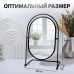 Зеркало настольное «PREMIUM MIRROR», зеркальная поверхность 17,5 × 26,5 см, цвет чёрный
