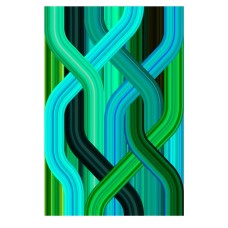 Ковер Qeeboo Wave Green Rectangular