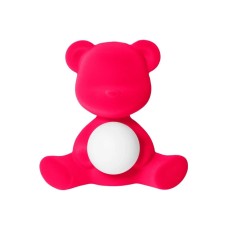 Настольная лампа Qeeboo Teddy Girl Velvet Fuxia