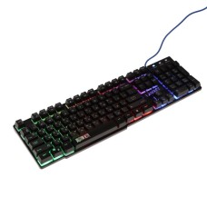 Клавиатура Qumo Unicorn K01, мембранная, игровая, подсветка,проводная, 104 клавиши, USB, черная