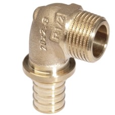 Угольник-переходник REHAU НР 20-1/2" RX+ , бронза