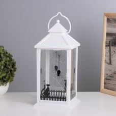Фигурка светящаяся RISALUX «Чёрный кот», LED-ночник, 3×ААА, белый, 14×14×30.5см