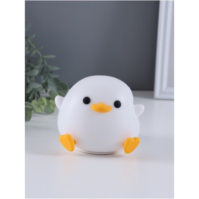 Фигурка светящаяся RISALUX «Утенок», 2 Вт, LED-ночник антистресс, RGB, USB, 10×12×9.5 см
