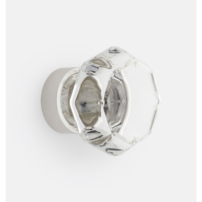 Ручка-кнопка Rejuvenation Octagon Glass d.3.2 Polished Nickel