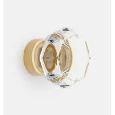 Ручка-кнопка Rejuvenation Octagon Glass d.3.2 Unlacquered Brass