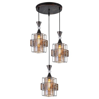 Подвесной светильник 03128-0.9-03 BK+PATINA GOLD