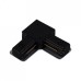 Соединитель угловой L-образный для треков накладных RL 06038 corner connector BK