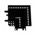 Соединитель угловой L-образный для треков встраиваемых RL 06202 corner connector BK