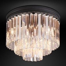 Бра Restoration Hardware 1920s Odeon Clear Glass Fringe Sconce Grey Iron