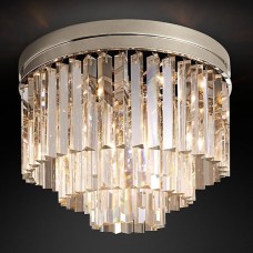 Бра Restoration Hardware 1920s Odeon Clear Glass Fringe Sconce Grey Iron