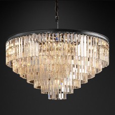 Бра Restoration Hardware 1920s Odeon Clear Glass Fringe Sconce Grey Iron