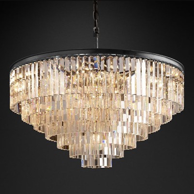 Бра Restoration Hardware 1920s Odeon Clear Glass Fringe Sconce Grey Iron
