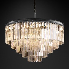 Бра Restoration Hardware 1920s Odeon Clear Glass Fringe Sconce Grey Iron