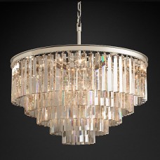 Бра Restoration Hardware 1920s Odeon Clear Glass Fringe Sconce Grey Iron