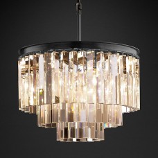 Бра Restoration Hardware 1920s Odeon Clear Glass Fringe Sconce Grey Iron