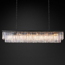 Бра Restoration Hardware 1920s Odeon Clear Glass Fringe Sconce Grey Iron