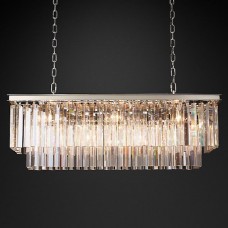 Бра Restoration Hardware 1920s Odeon Clear Glass Fringe Sconce Grey Iron