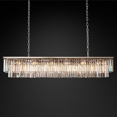 Бра Restoration Hardware 1920s Odeon Clear Glass Fringe Sconce Grey Iron