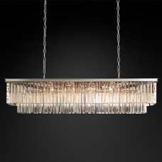 Бра Restoration Hardware 1920s Odeon Clear Glass Fringe Sconce Grey Iron