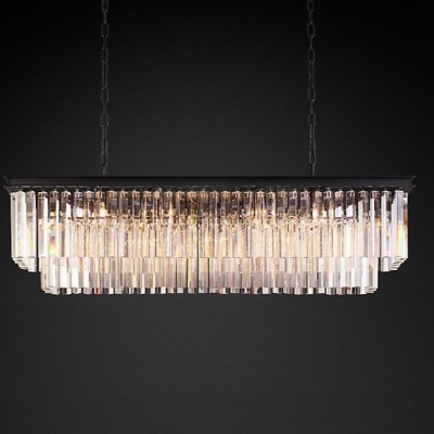 Бра Restoration Hardware 1920s Odeon Clear Glass Fringe Sconce Grey Iron