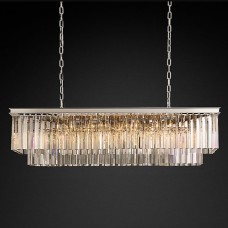 Бра Restoration Hardware 1920s Odeon Clear Glass Fringe Sconce Grey Iron