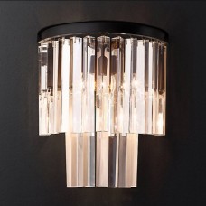 Бра Restoration Hardware 1920s Odeon Clear Glass Fringe Sconce Polished Nickel