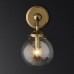 Бра Restoration Hardware Bistro Globe Clear Glass Double Sconce Brass