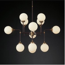 Бра Restoration Hardware Bistro Globe Clear Glass Double Sconce Brass