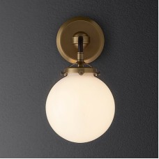 Бра Restoration Hardware Bistro Globe Clear Glass Double Sconce Brass