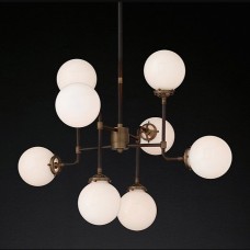 Бра Restoration Hardware Bistro Globe Clear Glass Double Sconce Brass