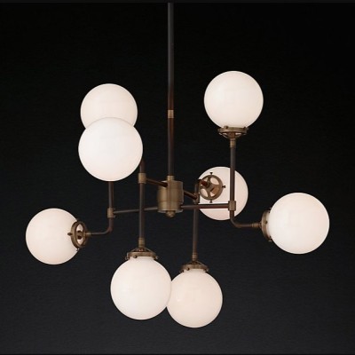 Бра Restoration Hardware Bistro Globe Clear Glass Double Sconce Brass