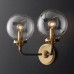 Бра Restoration Hardware Bistro Globe Clear Glass Single Sconce Brass