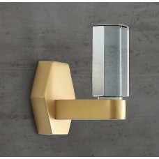 Крючок Restoration Hardware Lambeth Crystal Hex. Lac.Burnished Brass