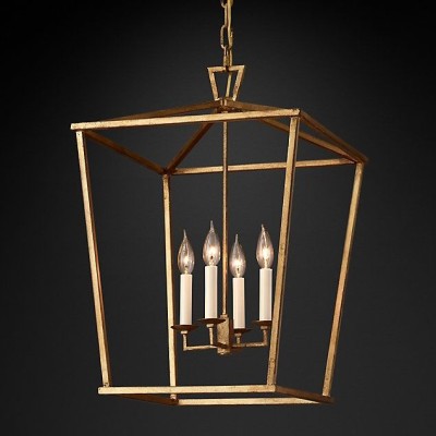 Люстра Restoration Hardware English Openwork Linear Gilded Iron