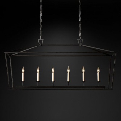 Люстра Restoration Hardware English Openwork Linear Gilded Iron