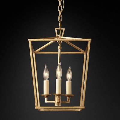 Люстра Restoration Hardware English Openwork Linear Gilded Iron