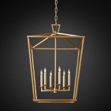 Люстра Restoration Hardware English Openwork Linear Gilded Iron